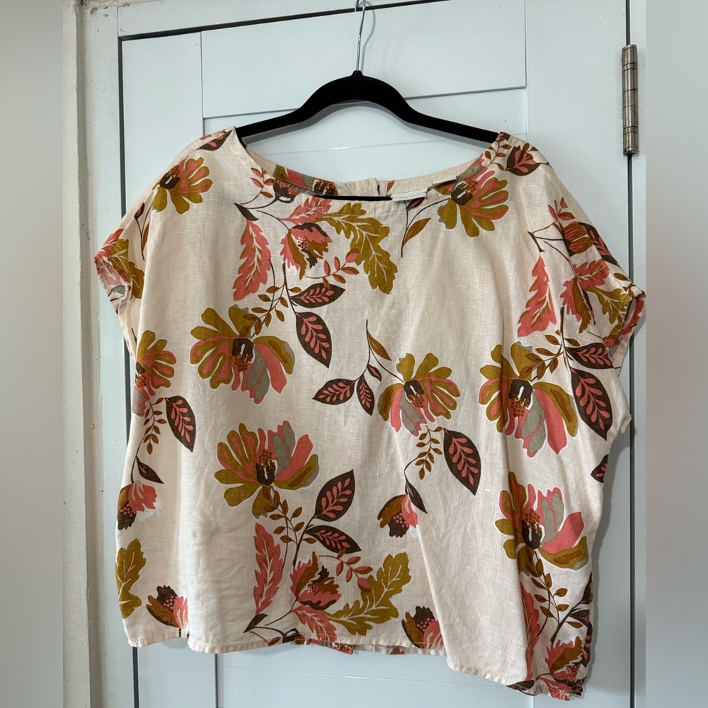 Rachel Zoe Floral Blouse - Pink, Brown, and Green